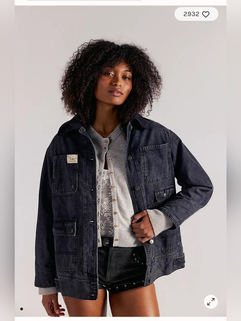 NWT We The Free Sweet Talk Denim Barn Coat